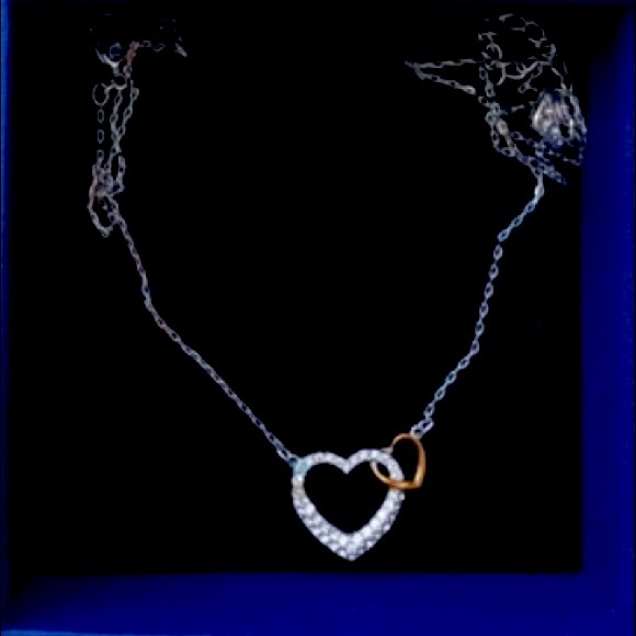 Swarovski double heart necklace - Picture 1 of 3